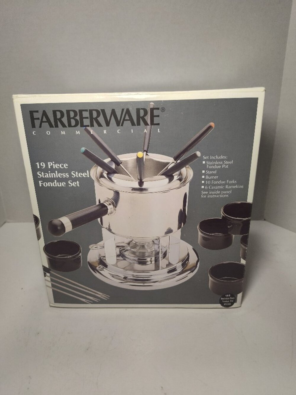 Farberware Commercial 19 Piece Stainless Steel Fondue Set #15388 New Open Box